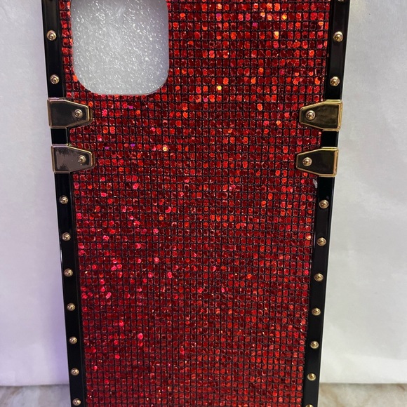 NWT Red iPhone 11 case with matching kickstand. Fabulous red color with goldtone - Picture 2 of 9